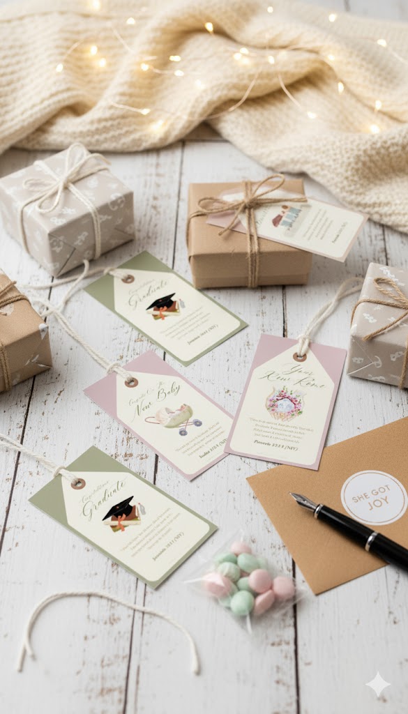 Popular Milestone Gift Tags Printable With Bible Verse & Scripture