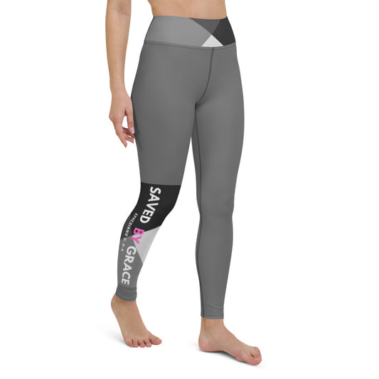 SAVED BY GRACE Ephesians 2:8-9 Yoga Leggings