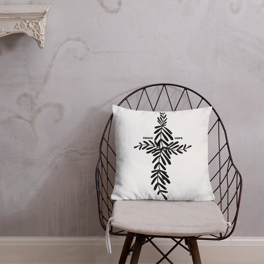 GRACE & HOPE CROSS Premium Pillow