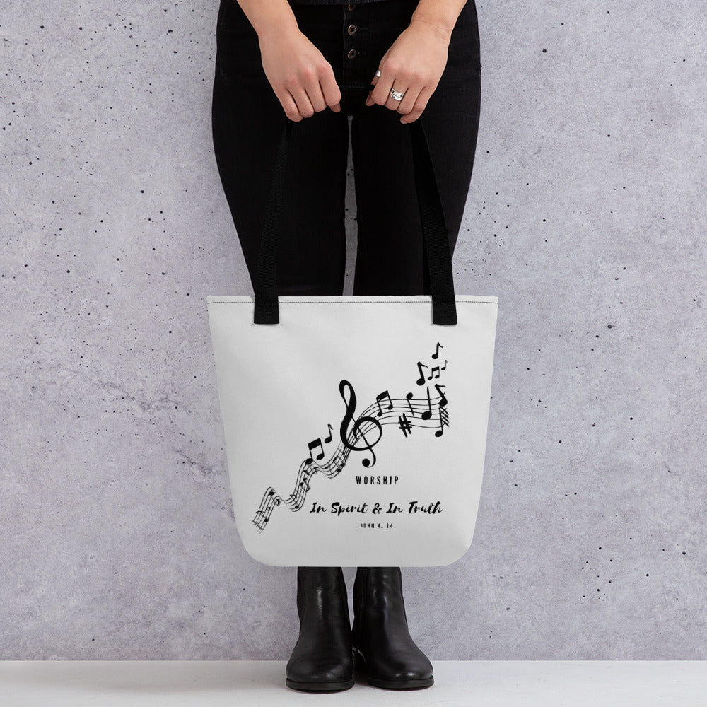 WORSHIP IN SPIRIT & IN TRUTH Tote bag