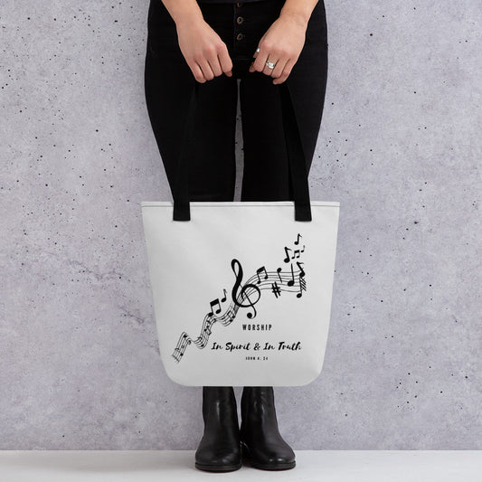 WORSHIP IN SPIRIT & IN TRUTH Tote bag