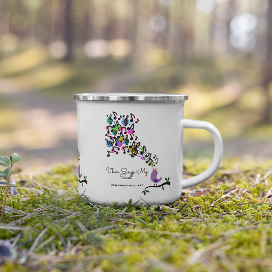HOW GREAT THOU ART SINGS MY SOUL Enamel Mug