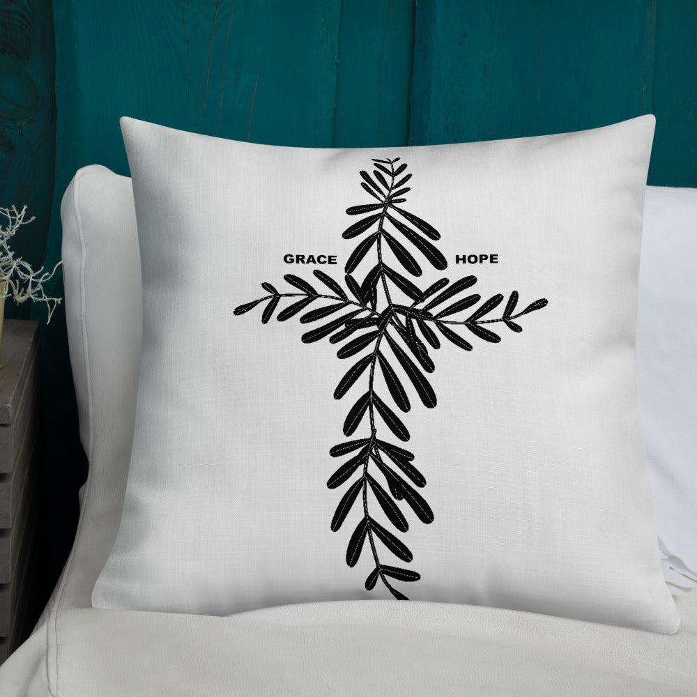 GRACE & HOPE CROSS Premium Pillow