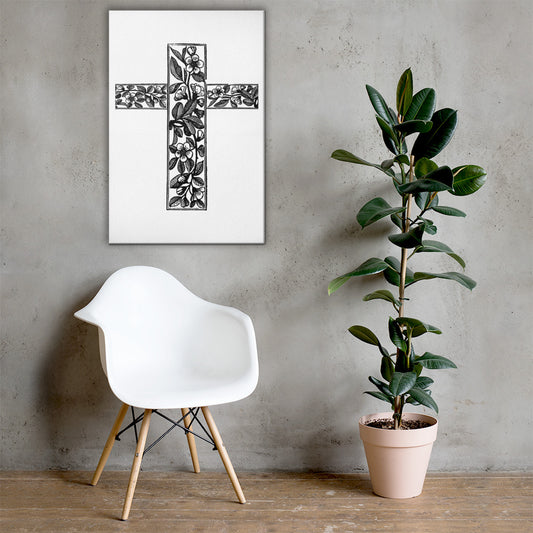 GARDEN CROSS Canvas Wall Art