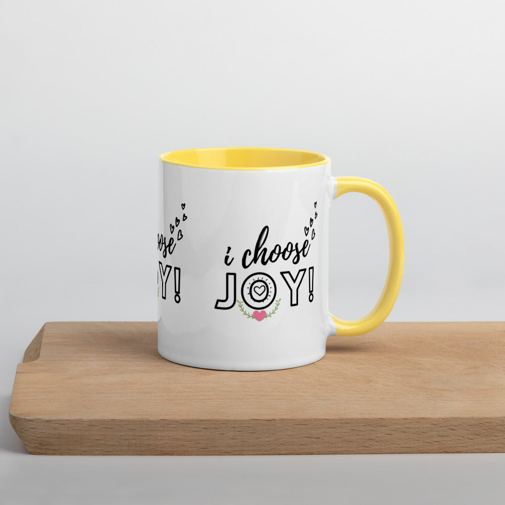 I CHOOSE JOY Mug with Color Inside