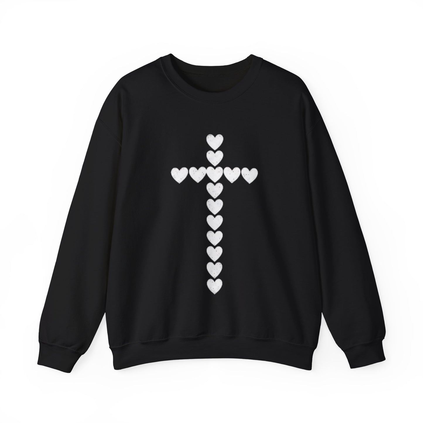 Christian Cross Hearts Sweatshirt
