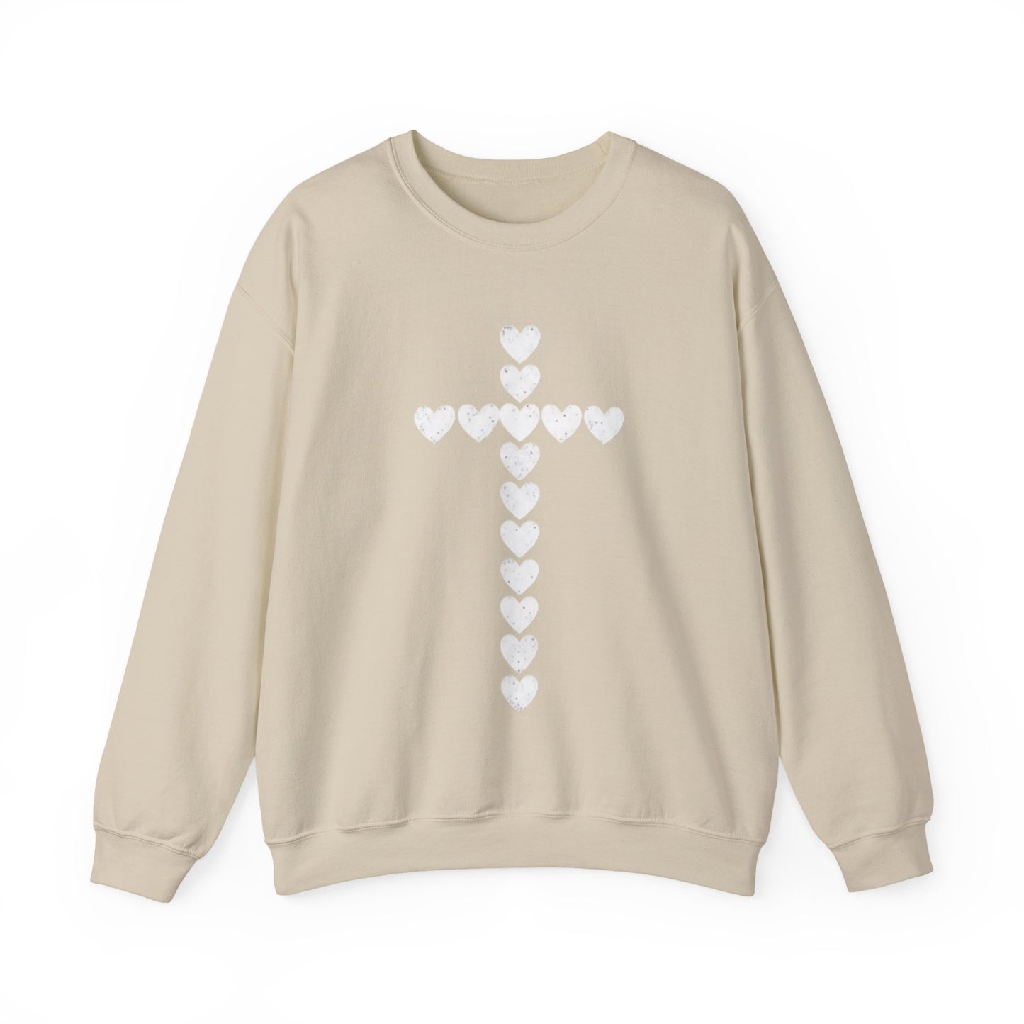 Christian Cross Hearts Sweatshirt