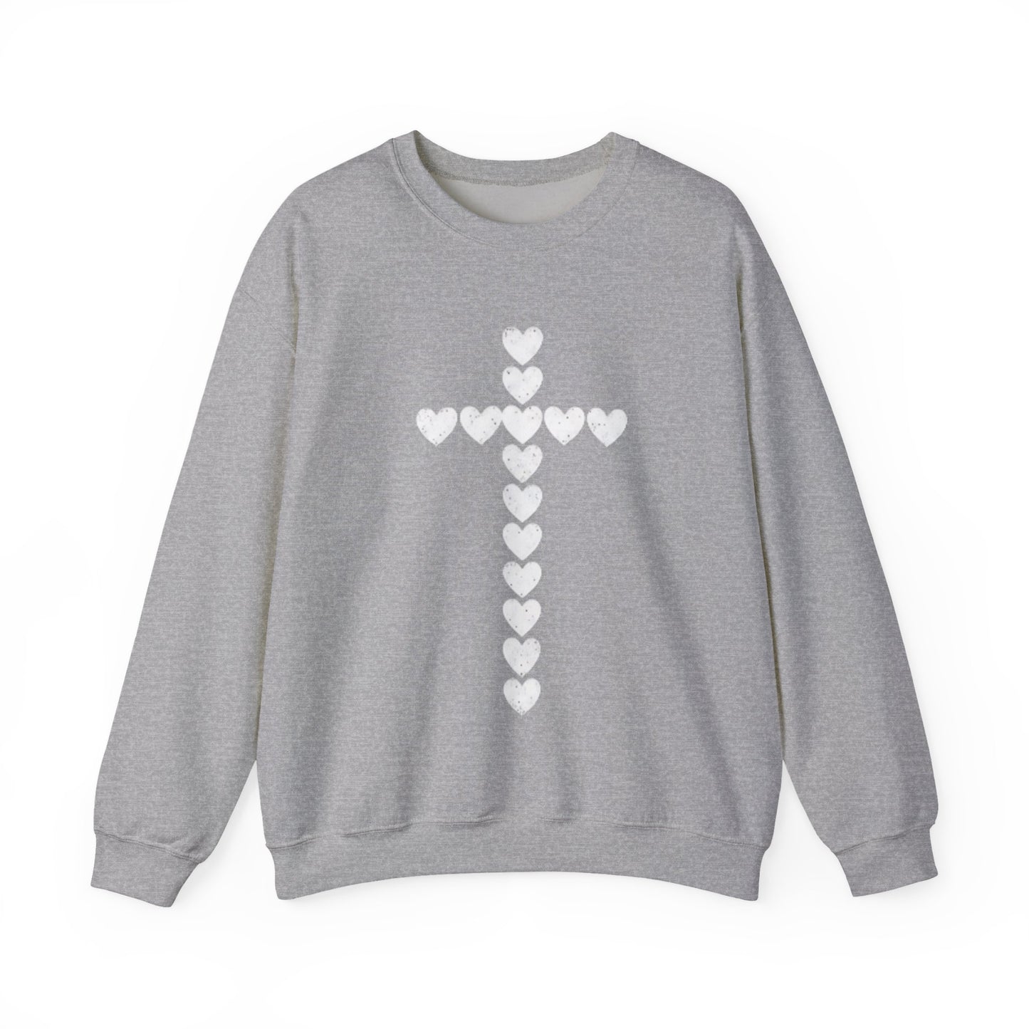 Christian Cross Hearts Sweatshirt