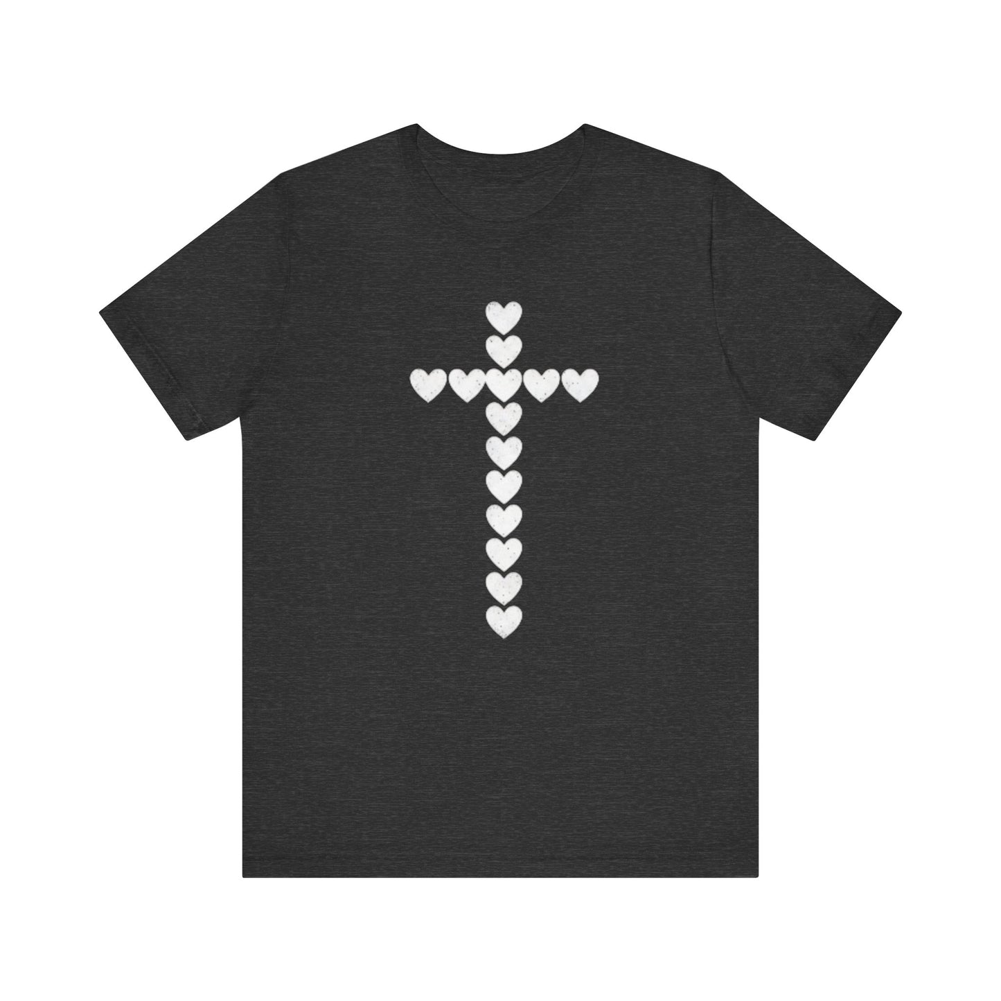 Heart Cross Faith Based Tee Shirt