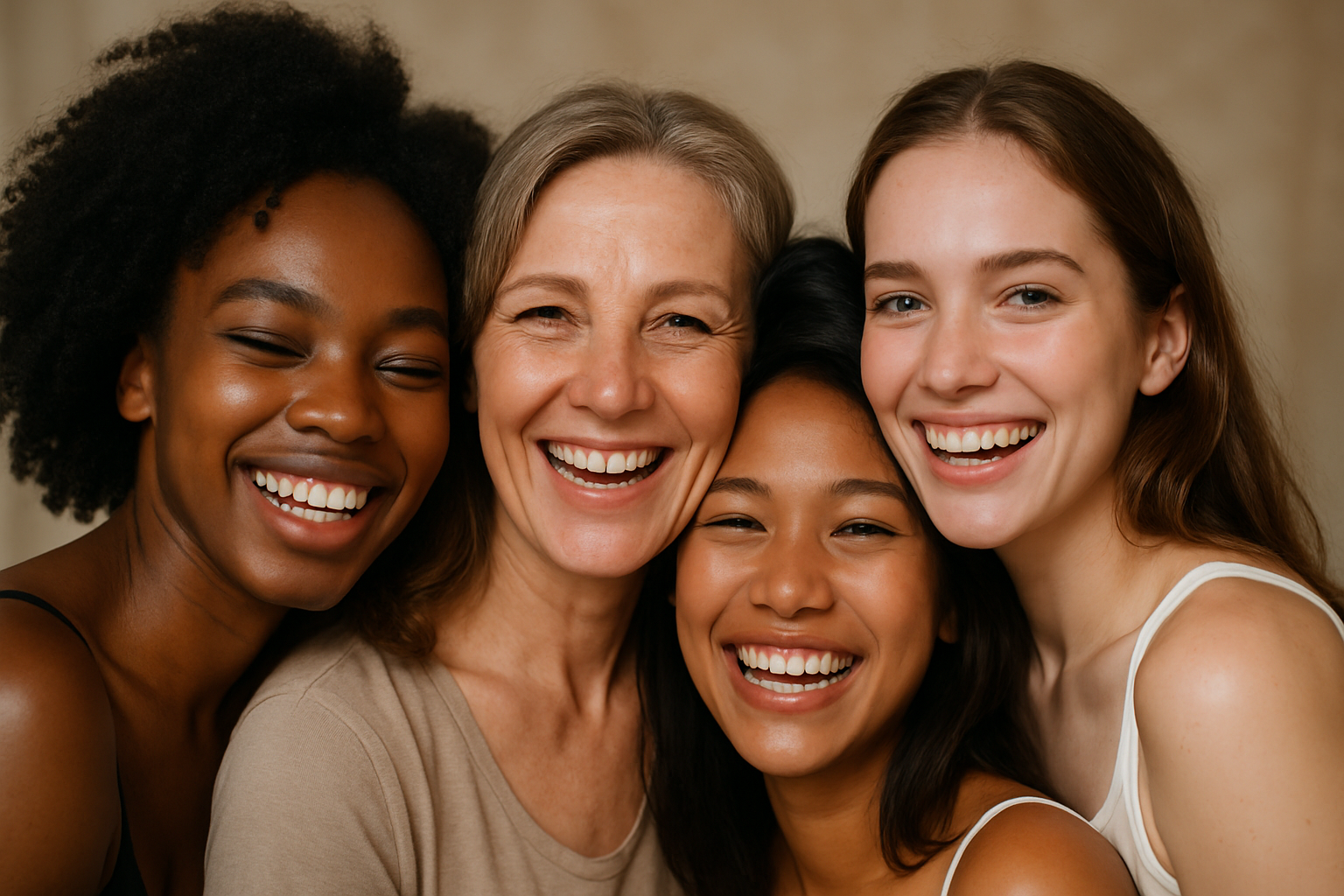 make one of the women in the center a little older