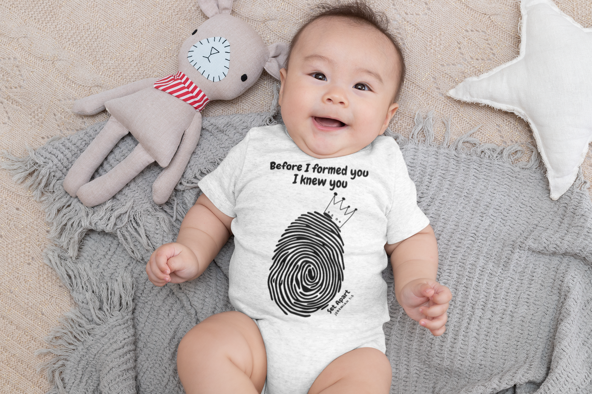 I'M SET APART Jeremiah 1:5 Baby Fingerprint T-Shirt