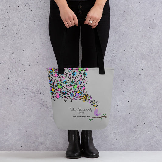 HOW GREAT THOU ART SINGS MY SOUL Tote bag