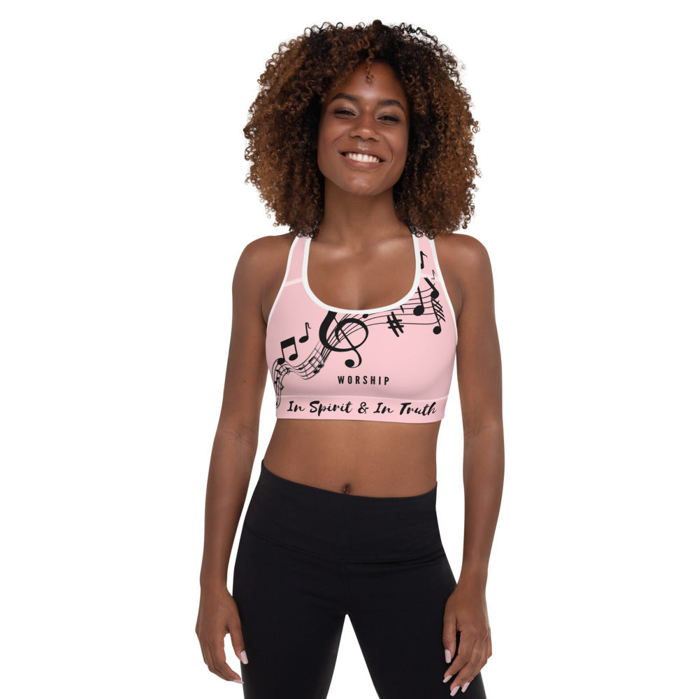 WORSHIP IN SPIRIT & IN TRUTH Padded Sports Bra