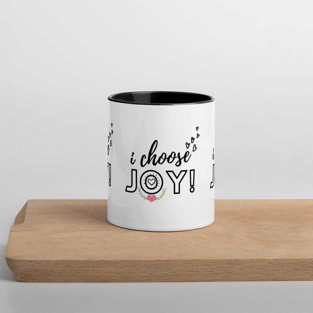 I CHOOSE JOY Mug with Color Inside