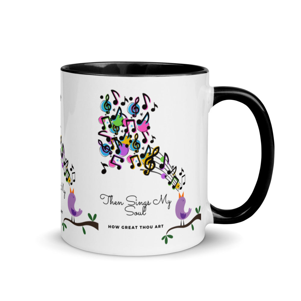 HOW GREAT THOU ART SINGS MY SOUL Mug with Color Inside