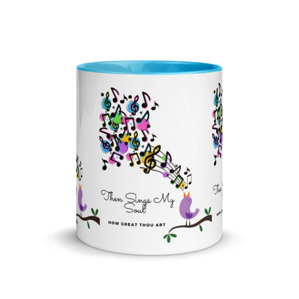 HOW GREAT THOU ART SINGS MY SOUL Mug with Color Inside