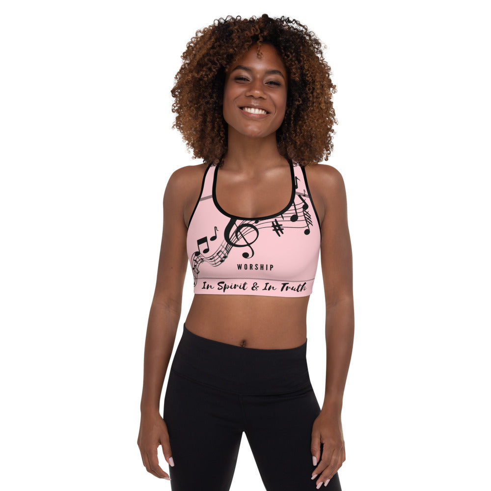 WORSHIP IN SPIRIT & IN TRUTH Padded Sports Bra