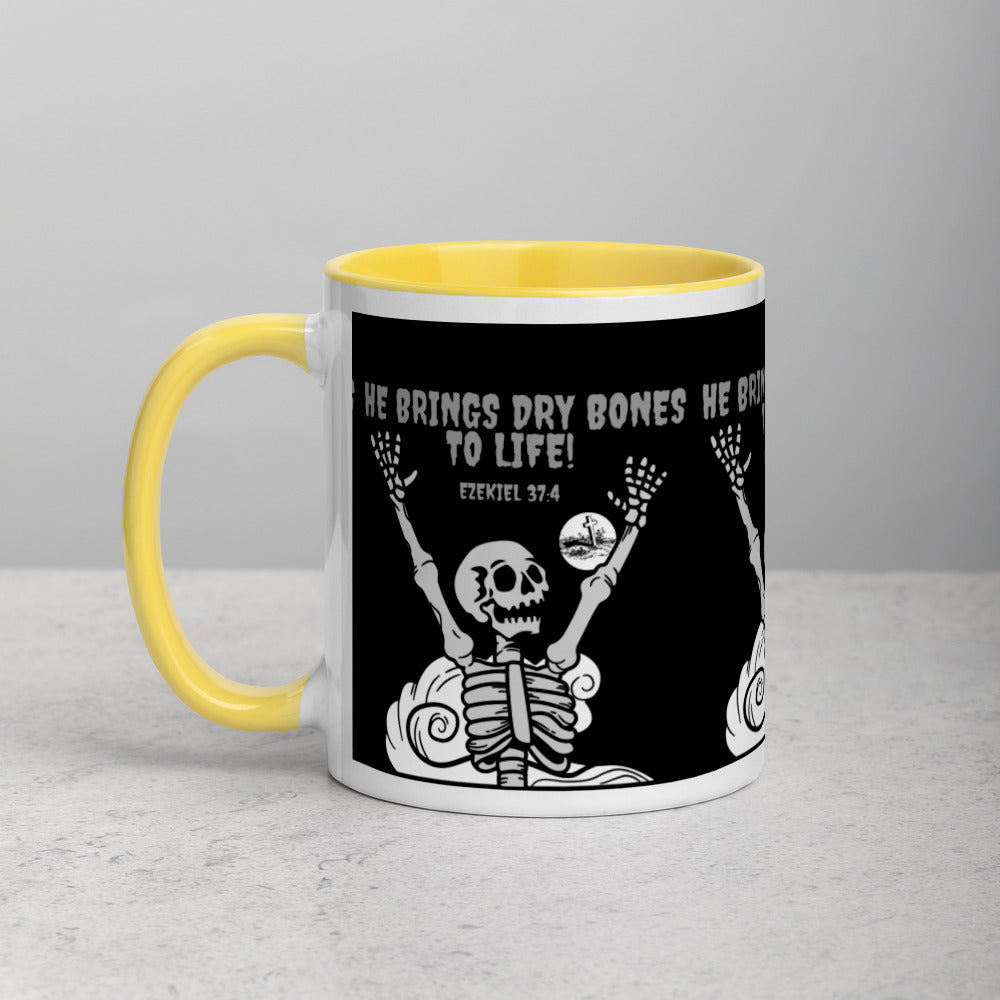 HE BRINGS DRY BONES TO LIFE Ezekiel 37:4 Mug with Color Inside