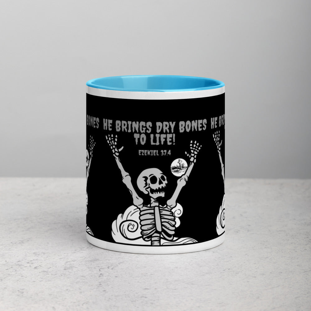 HE BRINGS DRY BONES TO LIFE Ezekiel 37:4 Mug with Color Inside
