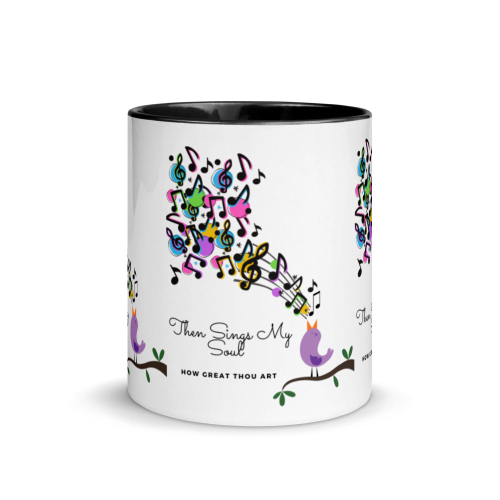 HOW GREAT THOU ART SINGS MY SOUL Mug with Color Inside