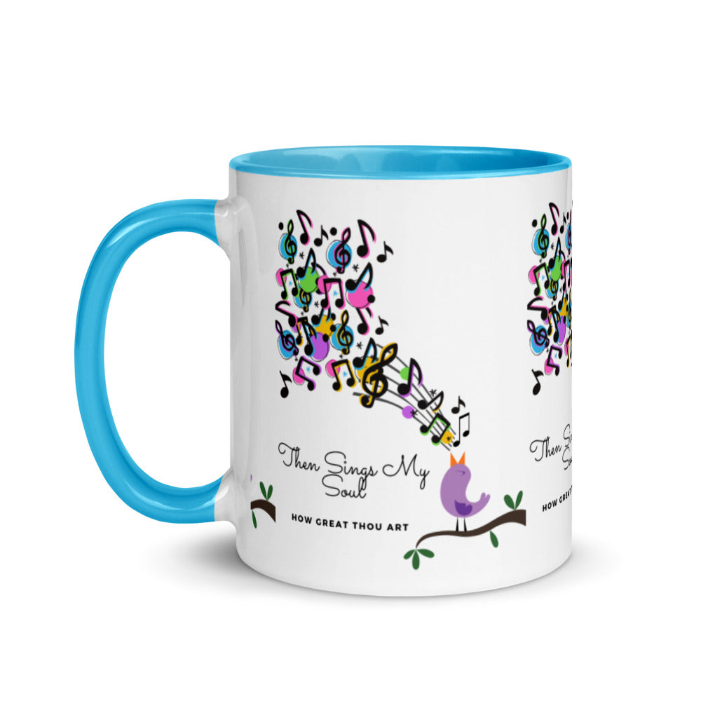 HOW GREAT THOU ART SINGS MY SOUL Mug with Color Inside