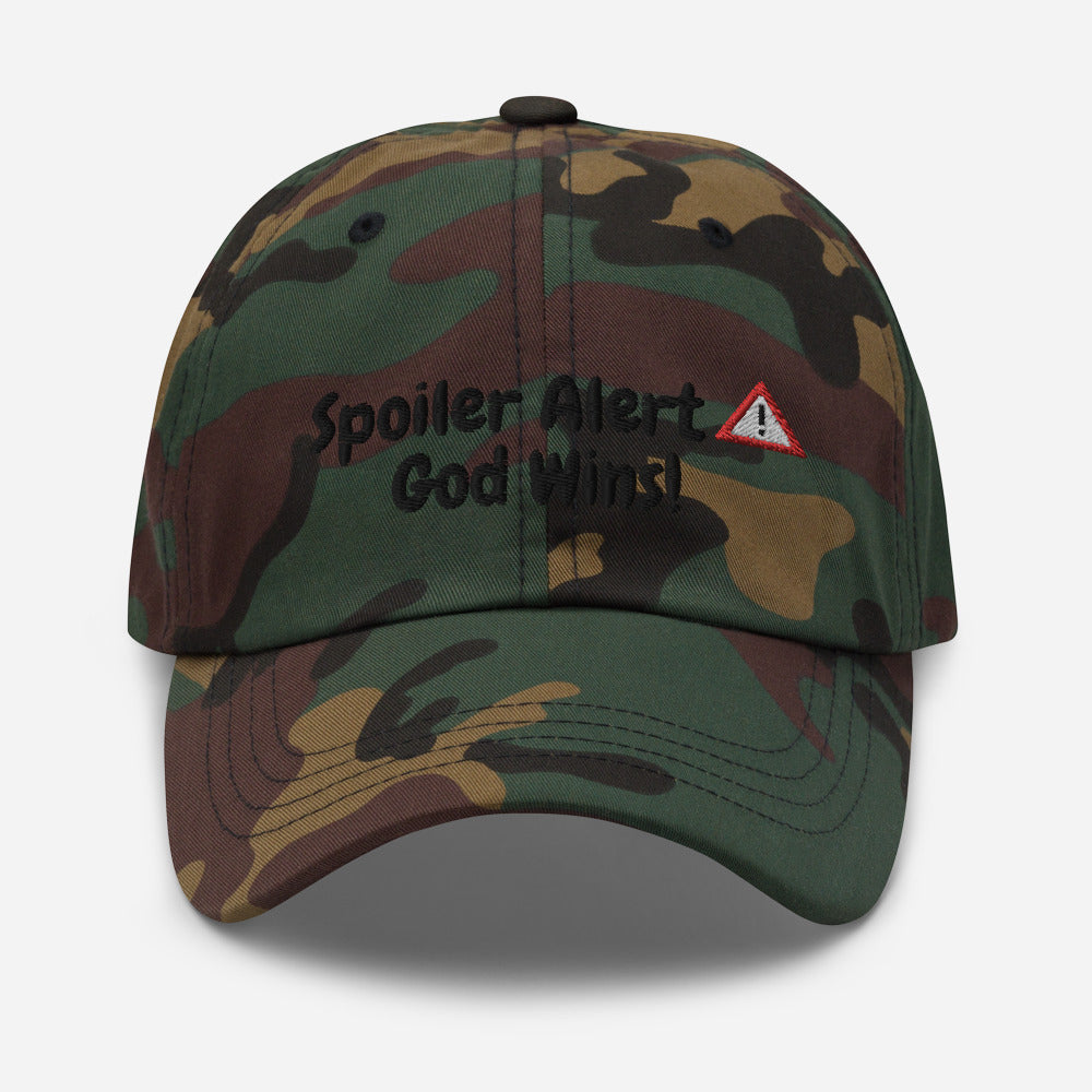 SPOILER ALERT GOD WINS! Dad hat