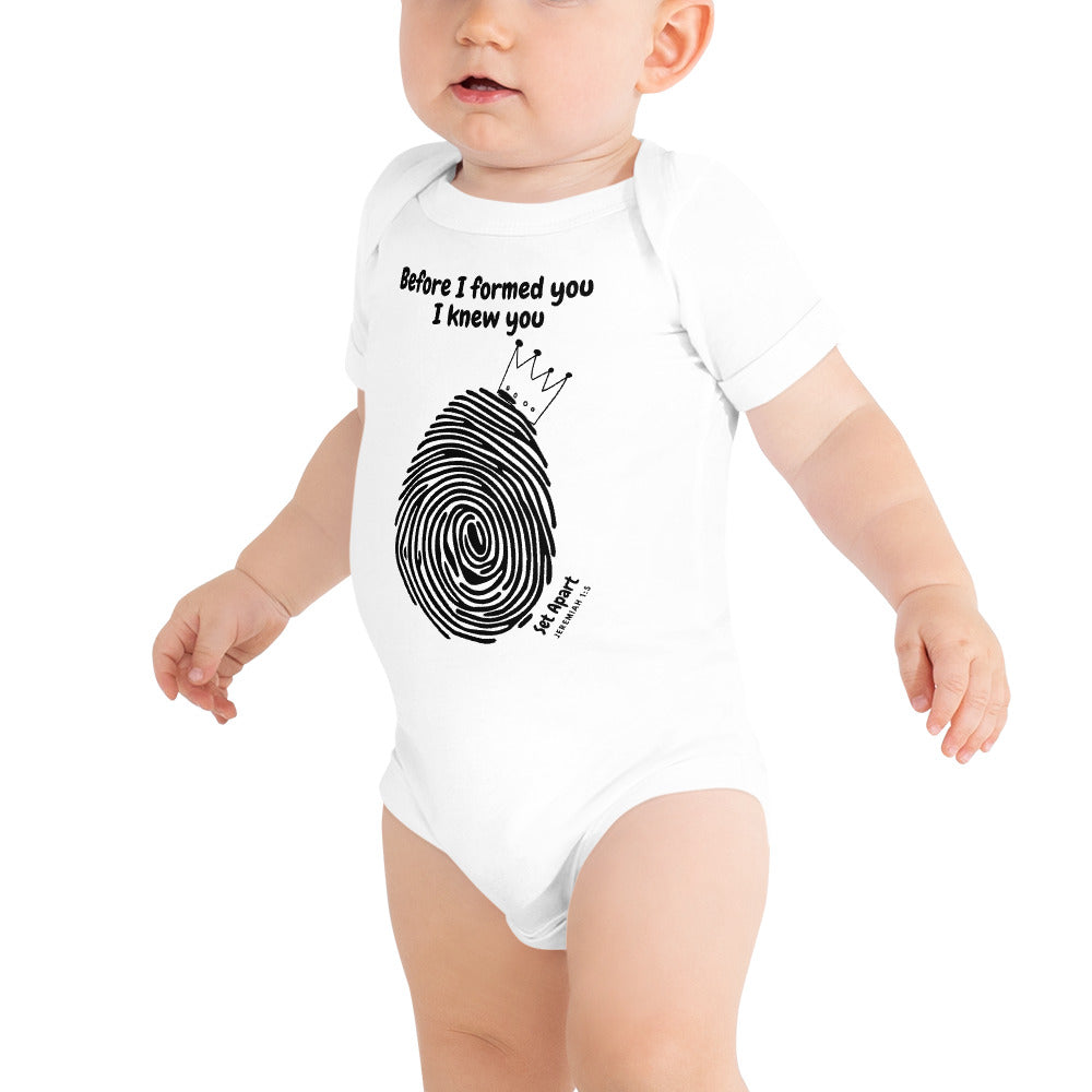 I'M SET APART Jeremiah 1:5 Baby Fingerprint T-Shirt