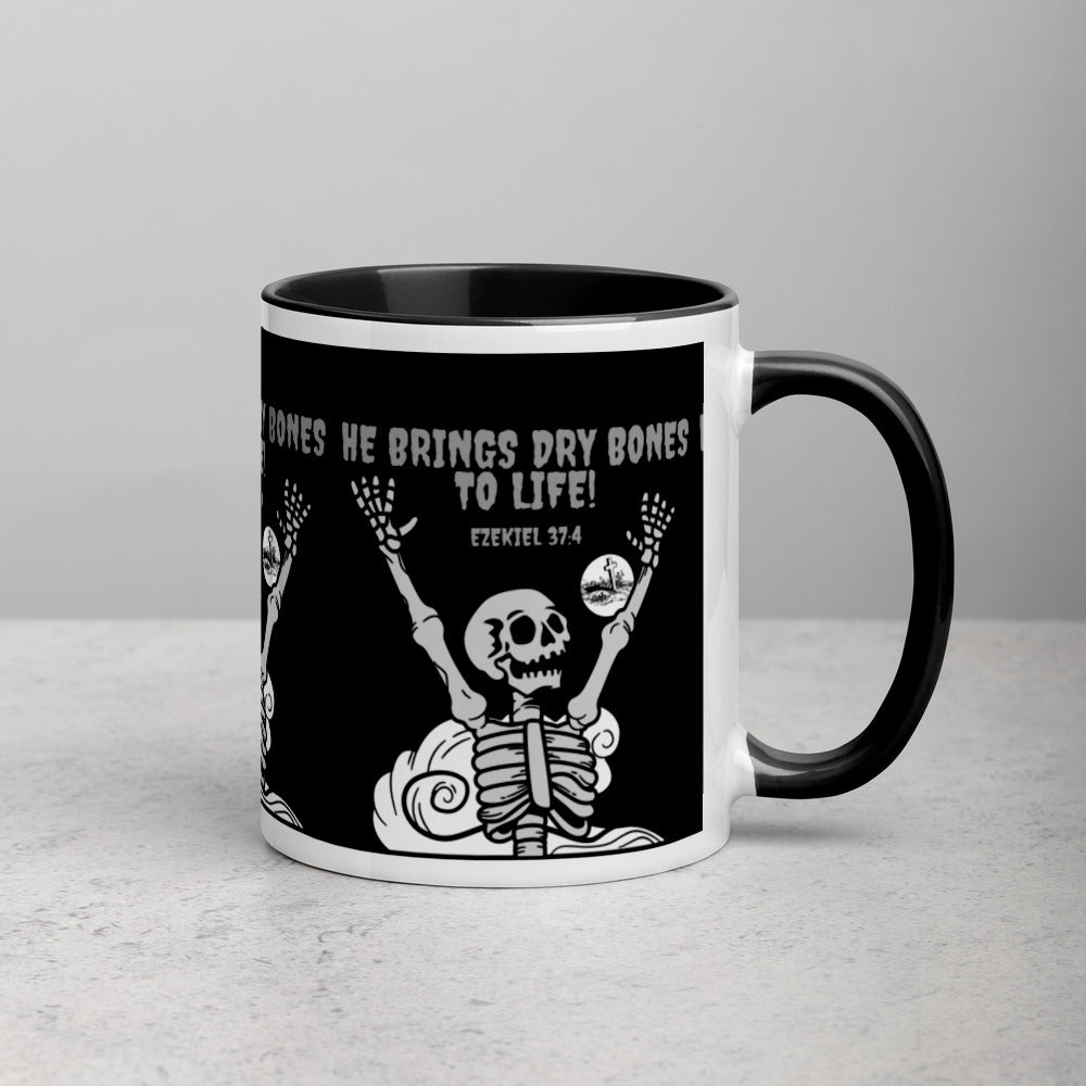 HE BRINGS DRY BONES TO LIFE Ezekiel 37:4 Mug with Color Inside