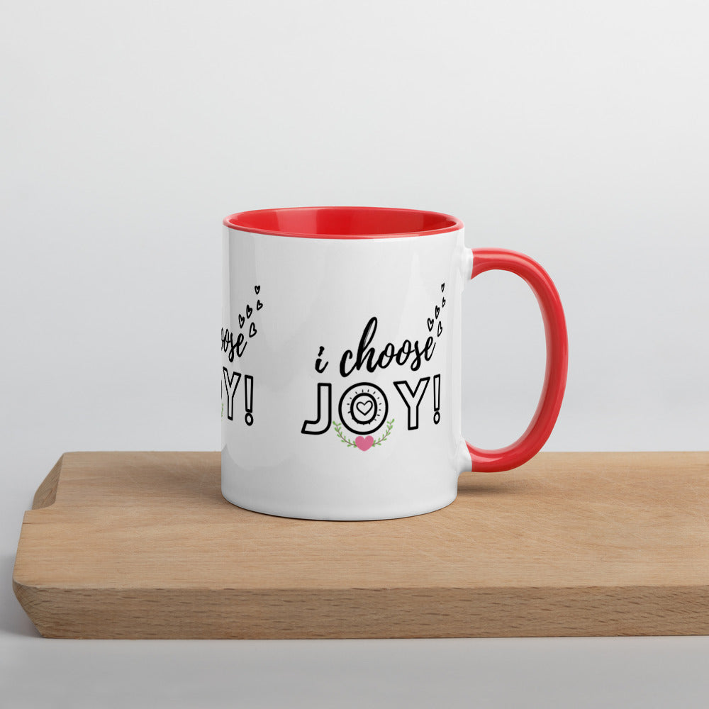 I CHOOSE JOY Mug with Color Inside