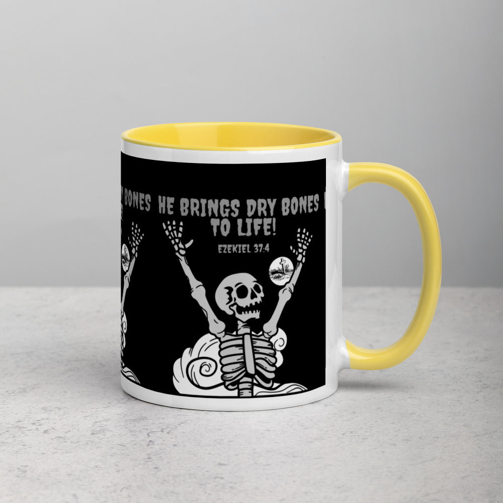 HE BRINGS DRY BONES TO LIFE Ezekiel 37:4 Mug with Color Inside