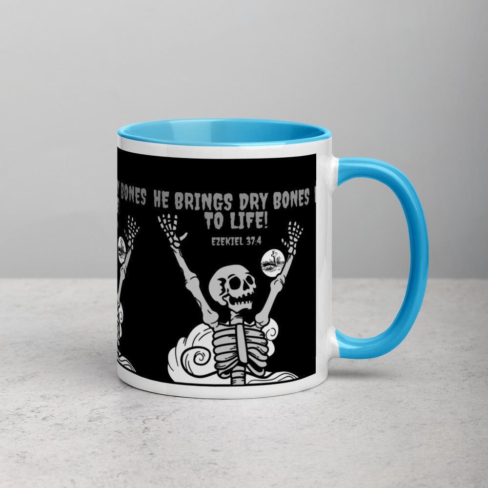 HE BRINGS DRY BONES TO LIFE Ezekiel 37:4 Mug with Color Inside
