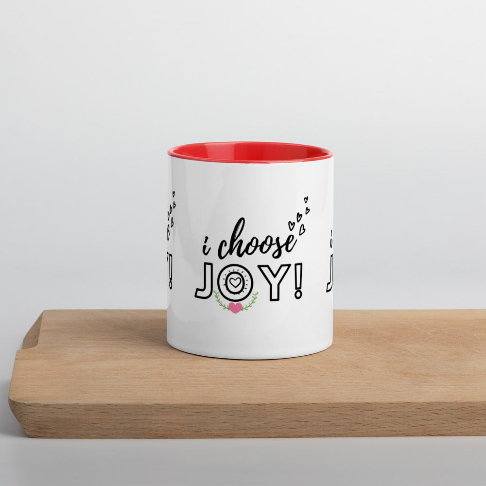 I CHOOSE JOY Mug with Color Inside