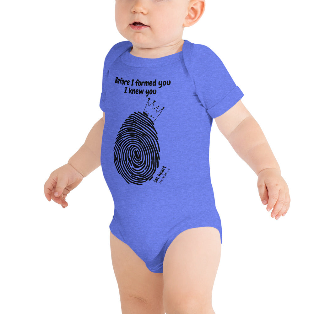 I'M SET APART Jeremiah 1:5 Baby Fingerprint T-Shirt