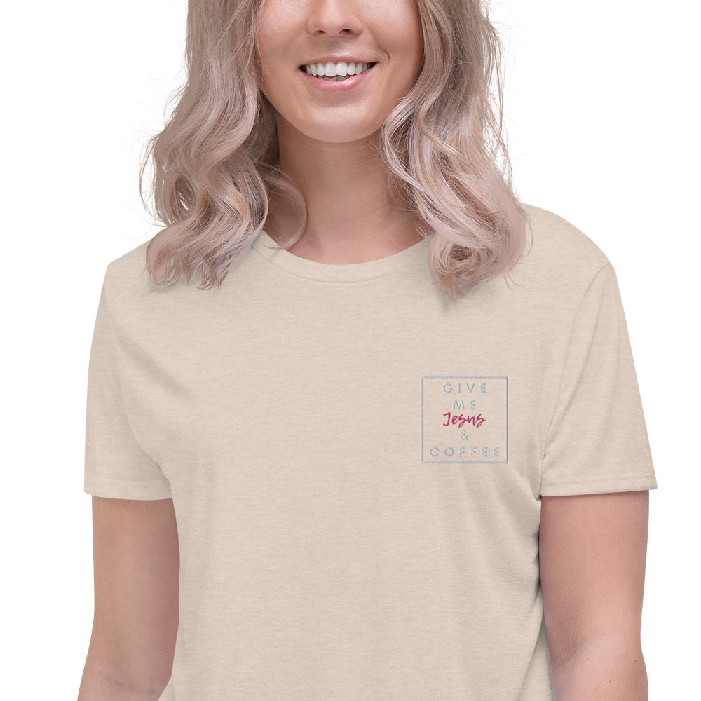 GIVE ME JESUS & COFFEE Crop Tee