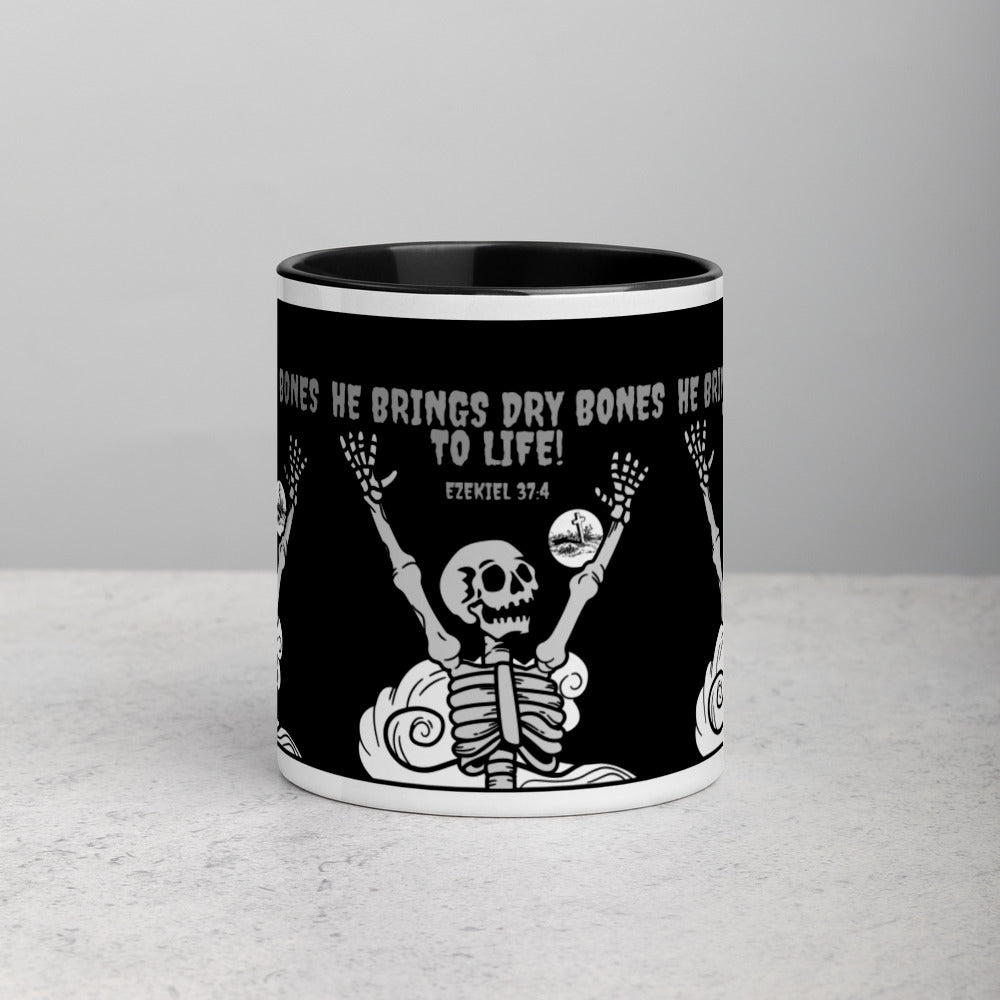 HE BRINGS DRY BONES TO LIFE Ezekiel 37:4 Mug with Color Inside