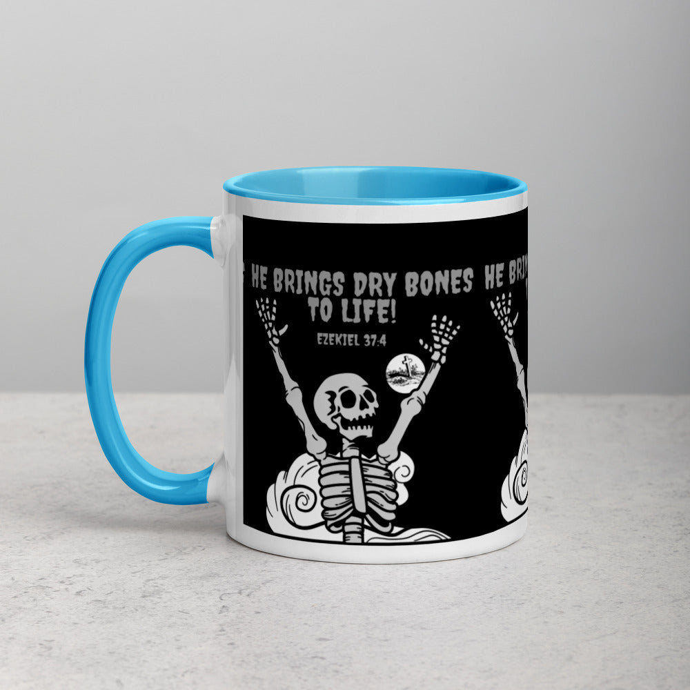 HE BRINGS DRY BONES TO LIFE Ezekiel 37:4 Mug with Color Inside