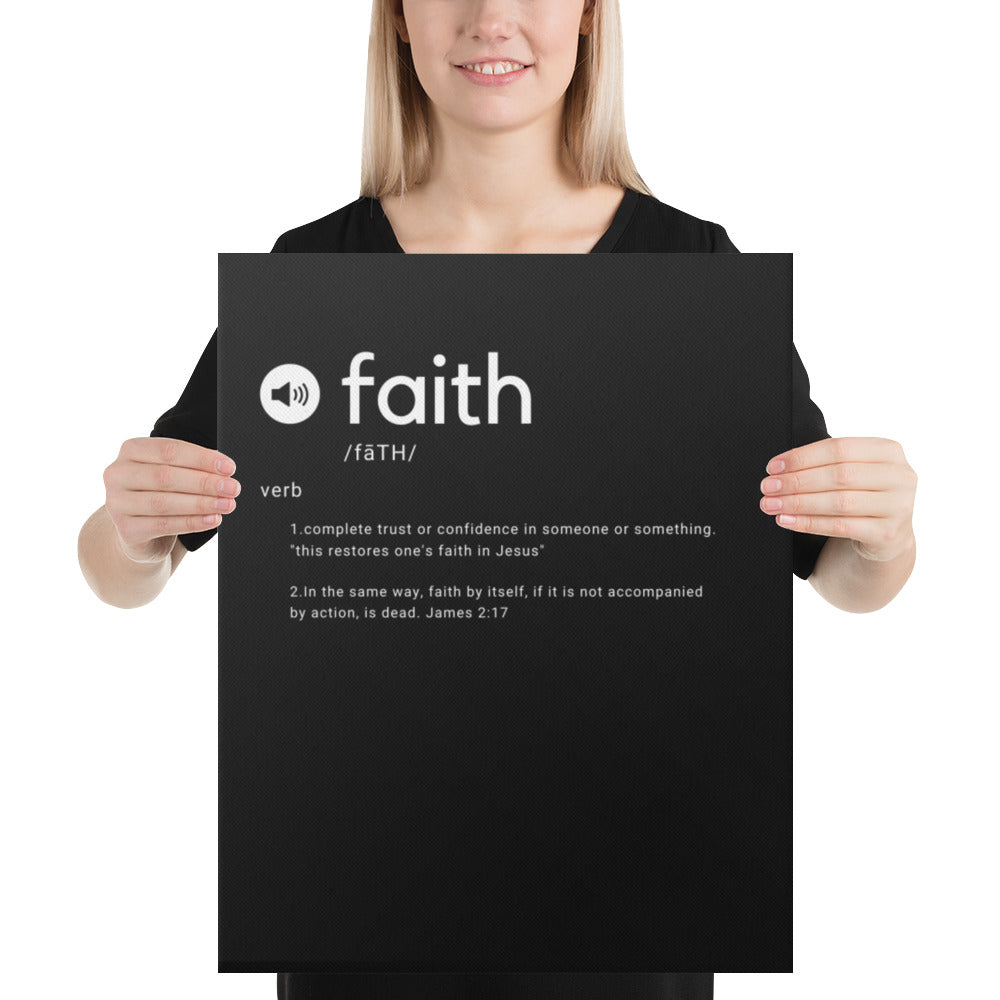 FAITH WITHOUT WORKS - James 2:17 Canvas Art