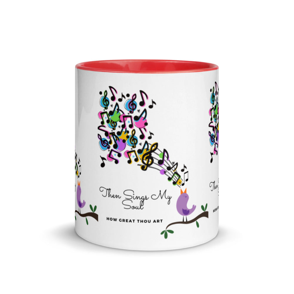 HOW GREAT THOU ART SINGS MY SOUL Mug with Color Inside