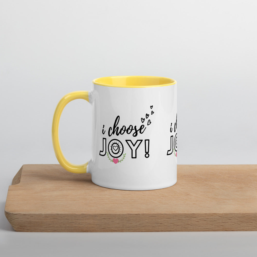 I CHOOSE JOY Mug with Color Inside