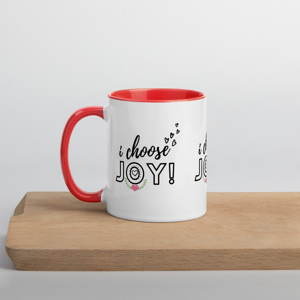 I CHOOSE JOY Mug with Color Inside