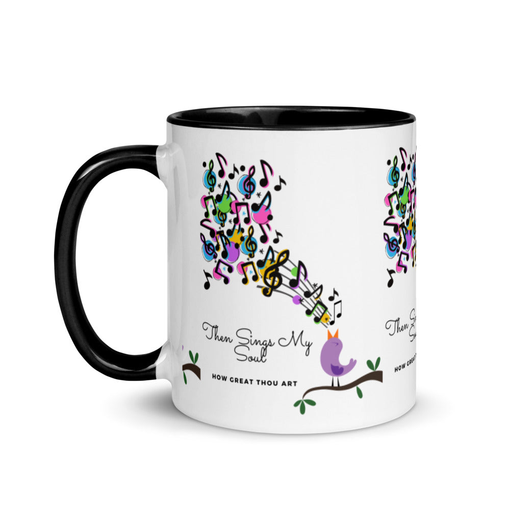 HOW GREAT THOU ART SINGS MY SOUL Mug with Color Inside