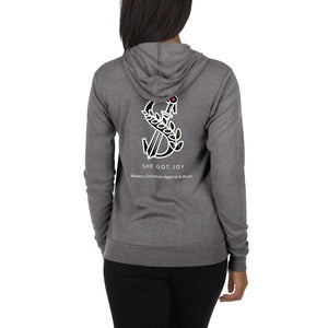 SHE'S CUTE BUT FIERCE / Logo Lightweight zip hoodie