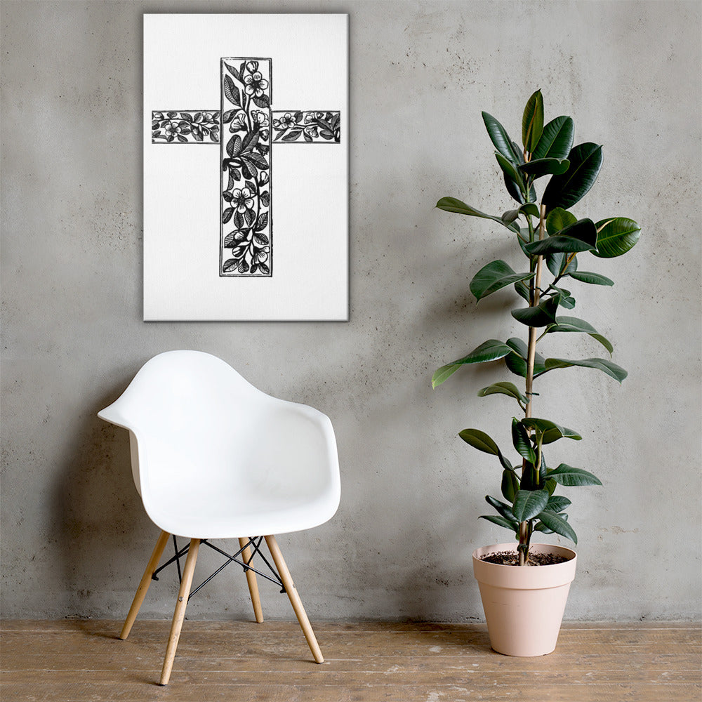 GARDEN CROSS Canvas Wall Art