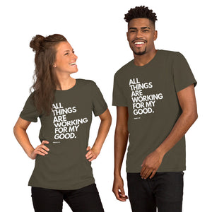 ALL THINGS. Romans 8:28 Unisex T-Shirt