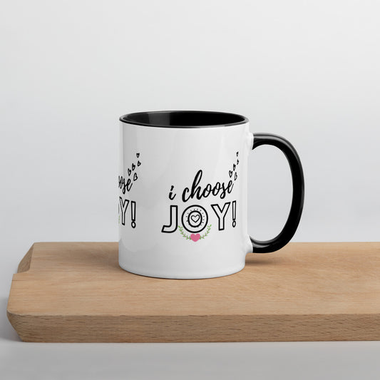 I CHOOSE JOY Mug with Color Inside