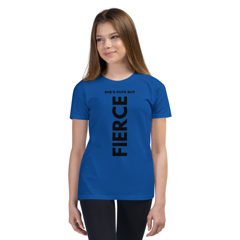 SHE'S CUTE BUT FIERCE Youth Short Sleeve T-Shirt