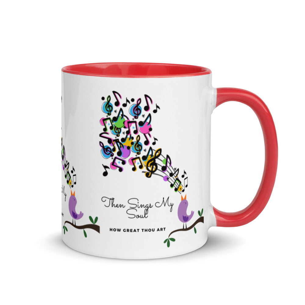 HOW GREAT THOU ART SINGS MY SOUL Mug with Color Inside