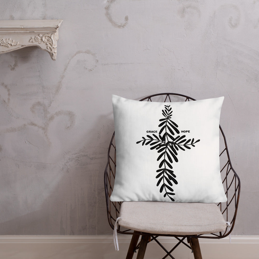 GRACE & HOPE CROSS Premium Pillow