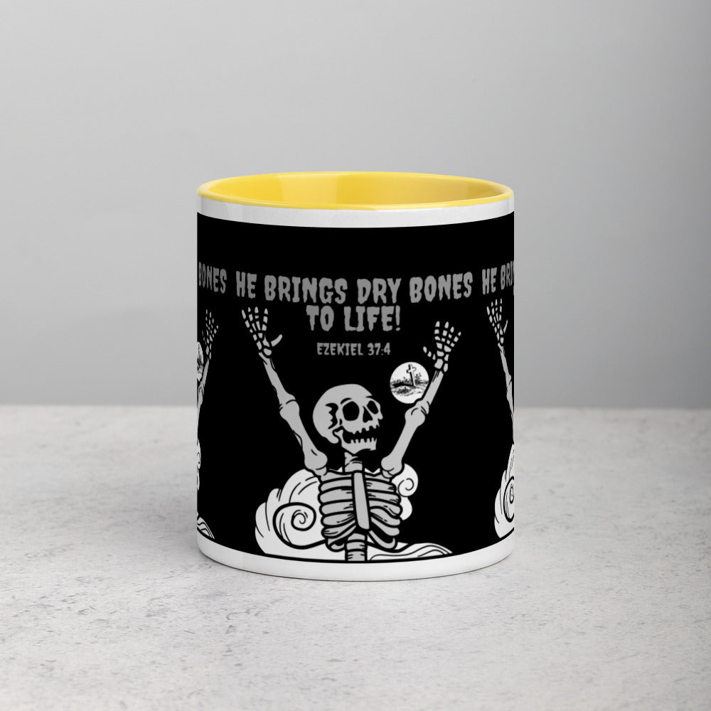 HE BRINGS DRY BONES TO LIFE Ezekiel 37:4 Mug with Color Inside
