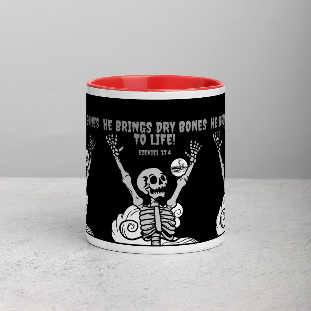 HE BRINGS DRY BONES TO LIFE Ezekiel 37:4 Mug with Color Inside